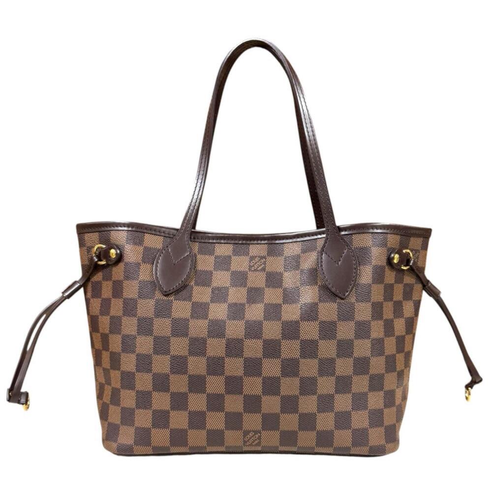 Louis Vuitton Neverfull PM Damier Tote Bag, Canvas N51109 Brown, Women's LOUI...